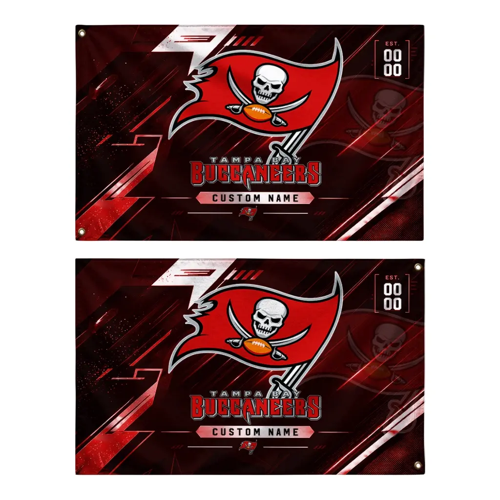 Tampa Bay Buccaneers House Flag Custom Speed Slashes Red Fashion Forward Tampa Bay Buccaneers House Flag Custom Speed Slashes Red Fashion Forward