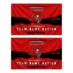 Tampa Bay Buccaneers House Flag Customized Brushed Streaks Red Best Selling