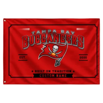 Tampa Bay Buccaneers House Flag Customized Ornate Border Red Best Selling
