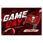 Tampa Bay Buccaneers House Flag Personalized Action Streaks Red Best Selling