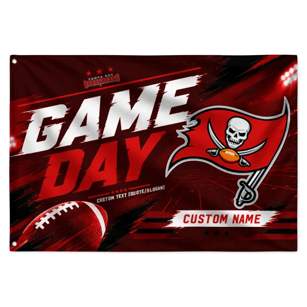 Tampa Bay Buccaneers House Flag Personalized Action Streaks Red Best Selling Tampa Bay Buccaneers House Flag Personalized Action Streaks Red Best Selling