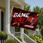 Tampa Bay Buccaneers House Flag Personalized Action Streaks Red Best Selling