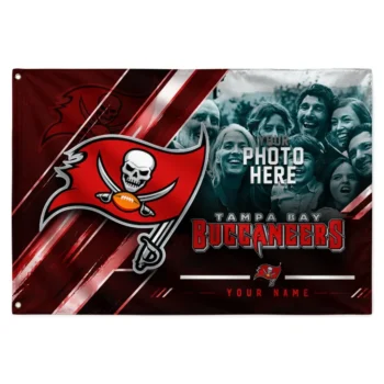 Tampa Bay Buccaneers House Flag Personalized Diagonal Stripes Red Best Selling