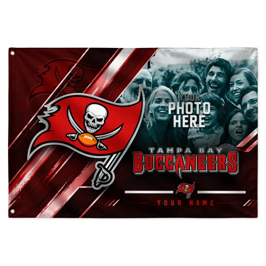 Tampa Bay Buccaneers House Flag Personalized Diagonal Stripes Red Best Selling Tampa Bay Buccaneers House Flag Personalized Diagonal Stripes Red Best Selling