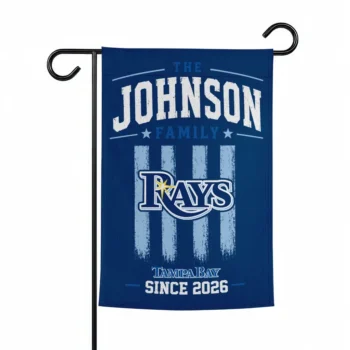 Tampa Bay Rays Garden Flag Custom Distressed Stripes Navy Best Selling