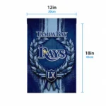 Tampa Bay Rays Garden Flag Custom Laurel Wreath Navy Best Selling