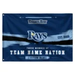 Tampa Bay Rays House Flag Customized Brushed Streaks Navy Best Selling