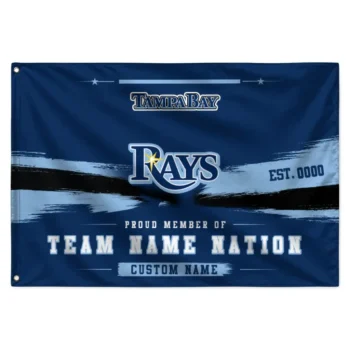 Tampa Bay Rays House Flag Customized Brushed Streaks Navy Best Selling