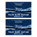 Tampa Bay Rays House Flag Customized Brushed Streaks Navy Best Selling