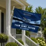 Tampa Bay Rays House Flag Customized Brushed Streaks Navy Best Selling