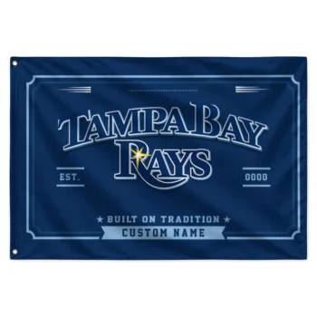 Tampa Bay Rays House Flag Customized Ornate Border Navy Best Selling