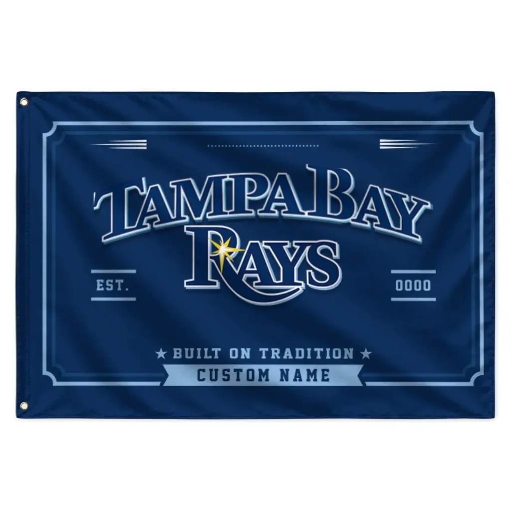 Tampa Bay Rays House Flag Customized Ornate Border Navy Best Selling Tampa Bay Rays House Flag Customized Ornate Border Navy Best Selling