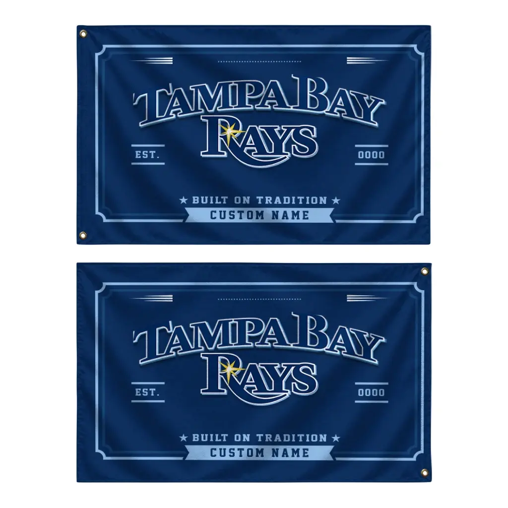 Tampa Bay Rays House Flag Customized Ornate Border Navy Fashion Forward Tampa Bay Rays House Flag Customized Ornate Border Navy Fashion Forward