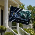 Tampa Bay Rays House Flag Personalized Diagonal Stripes Navy Best Selling