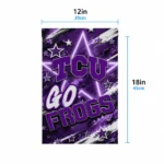 Tcu Horned Frogs Garden Flag Custom Glowing Star Purple Best Selling