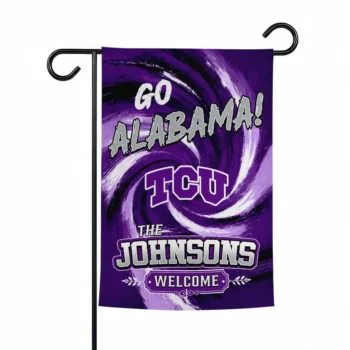 Tcu Horned Frogs Garden Flag Custom Swirl Vortex Purple Best Selling