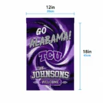 Tcu Horned Frogs Garden Flag Custom Swirl Vortex Purple Best Selling