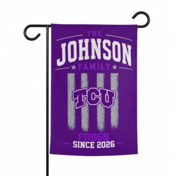 Tcu Horned Frogs Garden Flag Customized Distressed Stripes Purple Best Selling