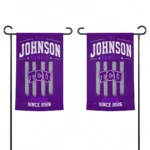 Tcu Horned Frogs Garden Flag Customized Distressed Stripes Purple Best Selling