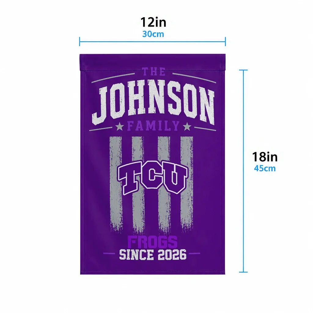 Tcu Horned Frogs Garden Flag Customized Distressed Stripes Purple High Quality Tcu Horned Frogs Garden Flag Customized Distressed Stripes Purple High Quality