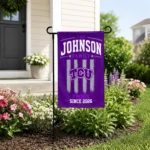 Tcu Horned Frogs Garden Flag Customized Distressed Stripes Purple Best Selling