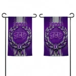Tcu Horned Frogs Garden Flag Customized Laurel Wreath Purple Best Selling