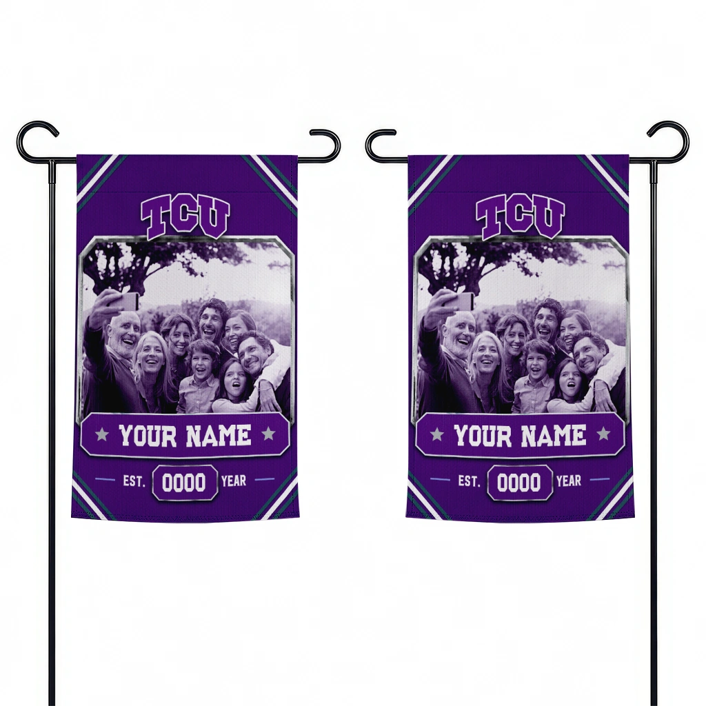 tcu-horned-frogs-garden-flag-customized-photo-frame-purple-fashion-forward.webp