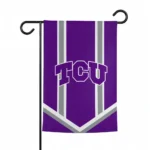 Tcu Horned Frogs Garden Flag Personalized Chevron Stripes Purple Best Selling
