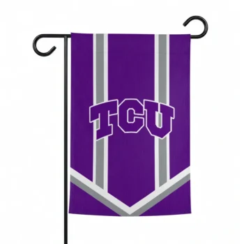 Tcu Horned Frogs Garden Flag Personalized Chevron Stripes Purple Best Selling