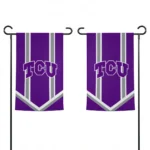 Tcu Horned Frogs Garden Flag Personalized Chevron Stripes Purple Best Selling