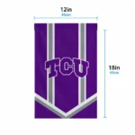 Tcu Horned Frogs Garden Flag Personalized Chevron Stripes Purple Best Selling