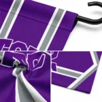 Tcu Horned Frogs Garden Flag Personalized Chevron Stripes Purple Best Selling