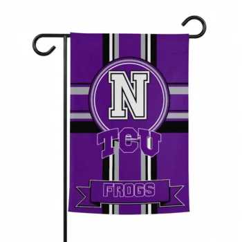 Tcu Horned Frogs Garden Flag Personalized Circle Medallion Purple Best Selling