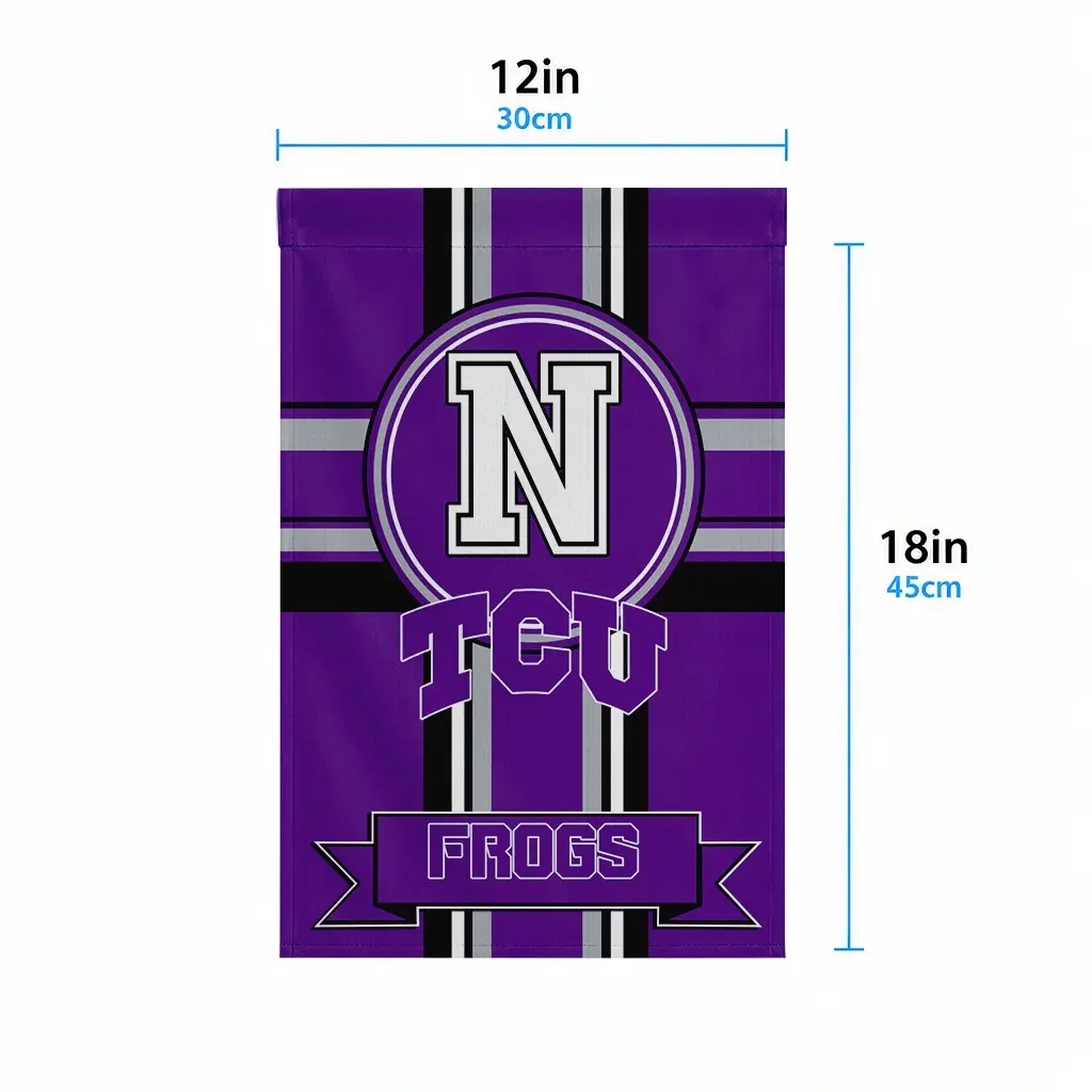 Tcu Horned Frogs Garden Flag Personalized Circle Medallion Purple High Quality Tcu Horned Frogs Garden Flag Personalized Circle Medallion Purple High Quality