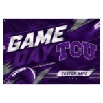 Tcu Horned Frogs House Flag Custom Action Streaks Purple Best Selling