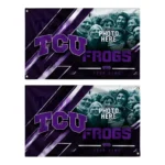 Tcu Horned Frogs House Flag Custom Diagonal Stripes Purple Best Selling