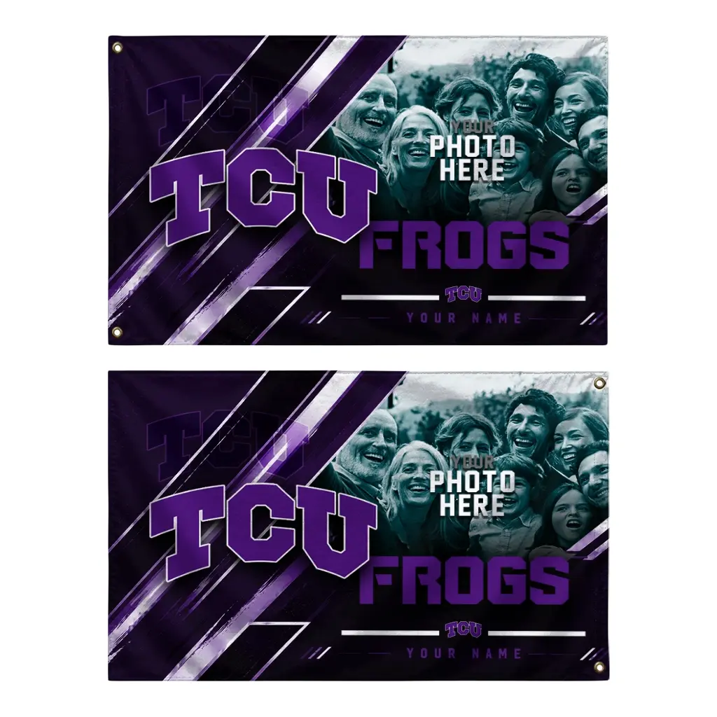 Tcu Horned Frogs House Flag Custom Diagonal Stripes Purple Fashion Forward Tcu Horned Frogs House Flag Custom Diagonal Stripes Purple Fashion Forward
