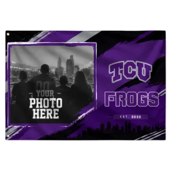 Tcu Horned Frogs House Flag Customized Framed Photo Purple Black Best Selling