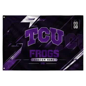Tcu Horned Frogs House Flag Customized Speed Slashes Purple Best Selling