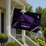 Tcu Horned Frogs House Flag Customized Speed Slashes Purple Best Selling