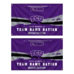 Tcu Horned Frogs House Flag Personalized Brushed Streaks Purple Best Selling
