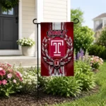 Temple Owls Garden Flag Customized Laurel Wreath Red Best Selling