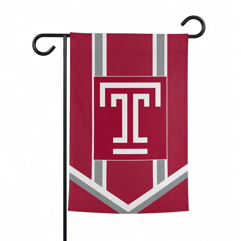 Temple Owls Garden Flag Personalized Chevron Stripes Red Best Selling Temple Owls Garden Flag Personalized Chevron Stripes Red Best Selling