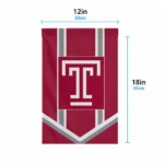 Temple Owls Garden Flag Personalized Chevron Stripes Red Best Selling