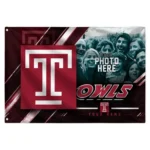Temple Owls House Flag Custom Diagonal Stripes Red Best Selling