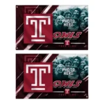 Temple Owls House Flag Custom Diagonal Stripes Red Best Selling