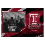 Temple Owls House Flag Customized Framed Photo Red Black Best Selling