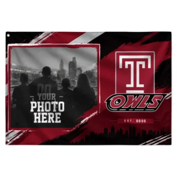 Temple Owls House Flag Customized Framed Photo Red Black Best Selling