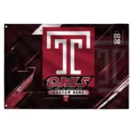 Temple Owls House Flag Customized Speed Slashes Red Best Selling