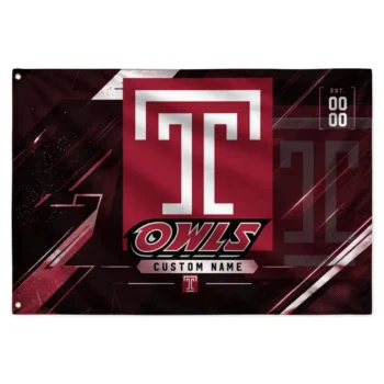 Temple Owls House Flag Customized Speed Slashes Red Best Selling